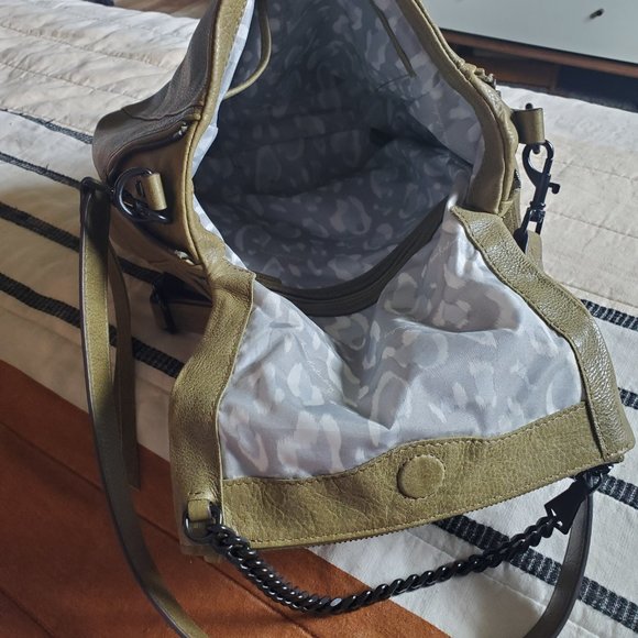 Olive leather Aimee Kestenberg backpack - Picture 3 of 7